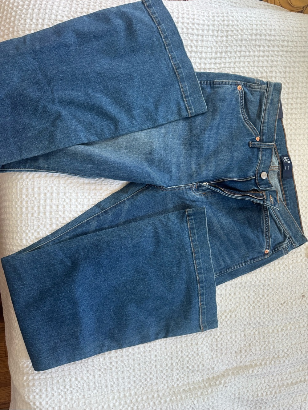 m Straight-LeBlue Denim Jeans